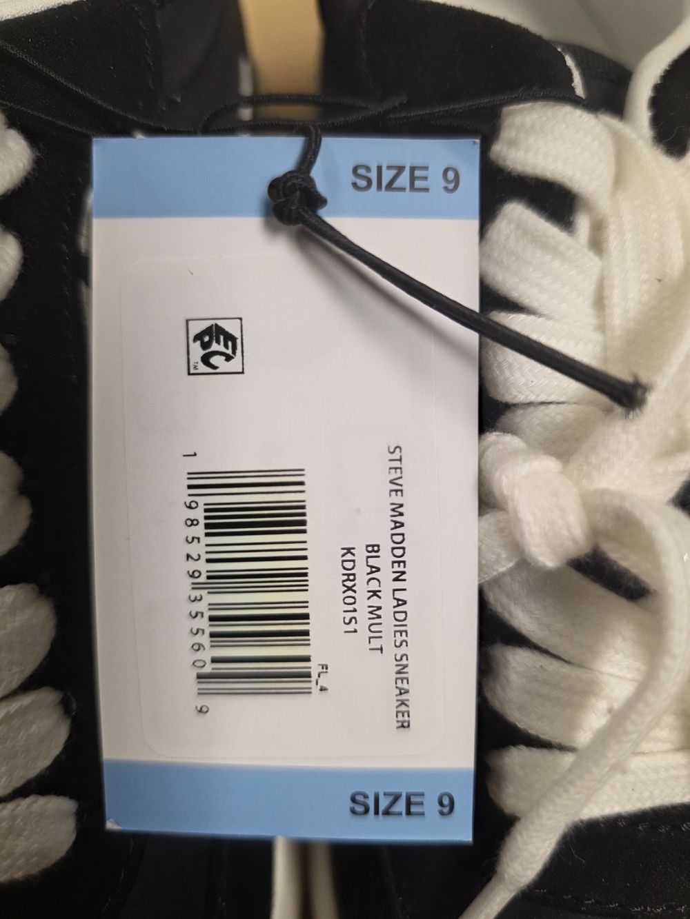 Steve Madden Black and White Retro Runner Sneakers - Picture 7 of 8